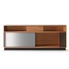 Bancada Para Tv 65 Polegadas Castle Noce Milano Preto Fosco