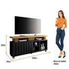 Bancada Para Tv Até 50 Polegadas Com Rodízios Ripado Briar 1