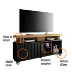 Bancada Para Tv Até 50 Polegadas Com Rodízios Ripado Briar 1