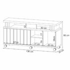 Bancada Para Tv Até 50 Polegadas Com Rodízios Ripado Briar 1