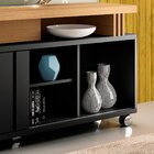 Bancada Para Tv Até 50 Polegadas Com Rodízios Ripado Briar 1