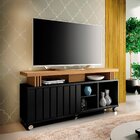 Bancada Para Tv Até 50 Polegadas Com Rodízios Ripado Briar 1