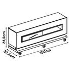 Bancada Para Tv Até 60 Polegada Pose Cor Amarula Carvalho Eur