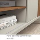 Bancada Para Tv Com Nichos 100% Mdf Paraty Permobili Off Whit