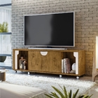 Bancada Para Tv Raffa Com Rodízios Canela Off White