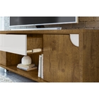 Bancada Para Tv Raffa Com Rodízios Canela Off White