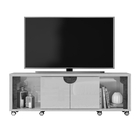 Bancada Para Tv Raffa Com Rodízios Cinza Canela