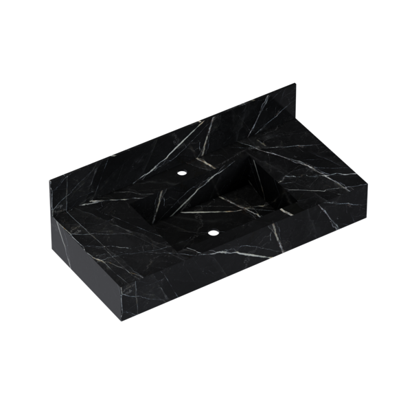 Bancada com Cuba Verona Preto 100cm Cozimax