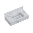 Bancada com Cuba Verona Branco 80cm Cozimax