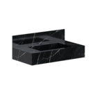 Bancada com Cuba Verona Preto 80cm Cozimax