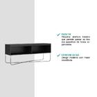 Bancada Preta Tubo Cromado