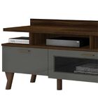 Bancada Rack Para Tv Até 65? Arcade 1.6 Palisandro Cinza