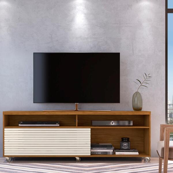 TV STAND TVボード Bancada Rack Tv 75 Pol 218 Cm Fortaleza Off White Matte Clb Cor