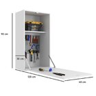 Bancada Retratil Suspensa 2 Prateleiras Bari  Branco