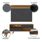 Bancada Retrô Com Painel Para Tv De Até 50 Polegadas Notável