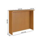 Bancada Ripada para Cozinha 128cm Cairo Fidelitá Freijó