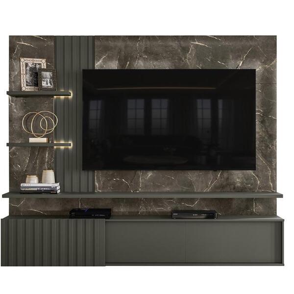 Bancada Suspensa Atena Para Tv Até 55 Pol. Jade / Oliva - Mad