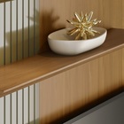 Bancada Suspensa Aurora Cumaru/opala - Madetec Móveis