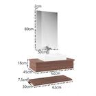 Bancada Suspensa Com Cuba Cinamomo Móveis São João