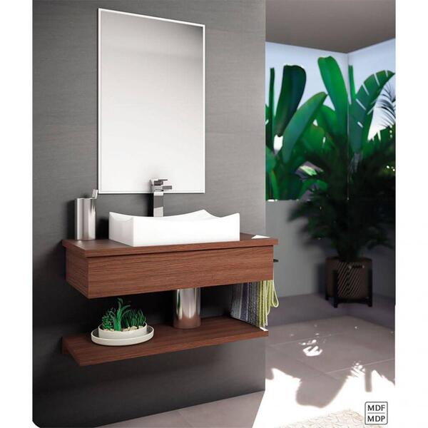 Bancada Suspensa Com Cuba Cinamomo Móveis São João