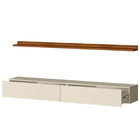 Bancada Suspensa E Prateleira 197cm Slat M20 Cinamomo/off - M