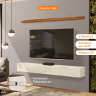 Bancada Suspensa E Prateleira 197cm Slat M20 Cinamomo/off - M