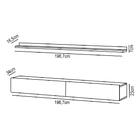 Bancada Suspensa E Prateleira 197cm Slat Z49 Cinamomo/off - M