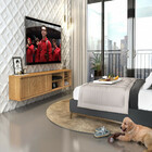 Bancada Suspensa Francis Para Tv Até 70 Polegadas Cor Carvalh