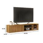 Bancada Suspensa Francis Para Tv Até 70 Polegadas Cor Carvalh