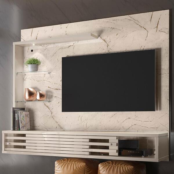 Bancada Suspensa Para Tv 50 Polegadas 2801 Calacata Off White