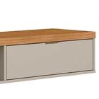 Bancada Suspensa Rack Para Sala 136cm Prime L06 Nature/off Wh