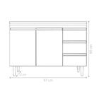 Bancada Tamires Castanho Avelã Sem Tampo