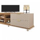 Bancada Tv Até 75 Polegadas Com Rodízios Portas 3d Harmony Bu