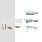 Bancada Tv Basculante Branca Tubo Ouro Velho Carraro