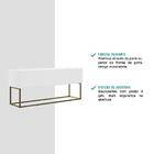 Bancada Tv Basculante Branca Tubo Ouro Velho Carraro