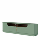 Bancada Tv De 75 Polegadas 4 Portas Karol 200cm Verde Pistach
