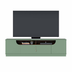 Bancada Tv De 75 Polegadas 4 Portas Karol 200cm Verde Pistach