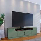 Bancada Tv De 75 Polegadas 4 Portas Karol 200cm Verde Pistach