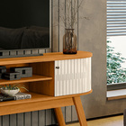 Bancada Valência Tvs Até 75” Cinamomo Off White 511139 Madetec