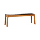 Banco 2 Lugares Áustria Madeira Maciça Assento Mdf Laqueado A