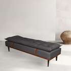 Banco 2 Lugares Drop Cinza E Imbuia 140 Cm