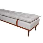 Banco 2 Lugares Drop Off White E Amêndoa 160 Cm