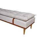 Banco 2 Lugares Drop Off White E Natural 160 Cm