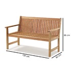 Banco 2 Lugares Madeira Maciça Com Encosto 120cm Primavera  J