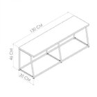 Banco 2 Lugares Steel Wood Placa E Ponto Preto/noce Oro