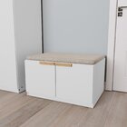 Banco 2 Portas 80cm Jade Cabecasa Madeiraoriginals Branco Fos