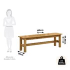 Banco 3 Lugares 100% Madeira Maciça 150cm Grimaldi Espresso M