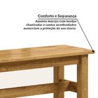 Banco 3 Lugares 100% Madeira Maciça 150cm Grimaldi Espresso M