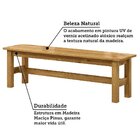 Banco 3 Lugares 100% Madeira Maciça 150cm Grimaldi Espresso M