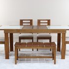 Banco 3 Lugares 94cm Madeira Maciça Cravo Pinhão